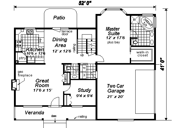 Country Floor Plan - Main Floor Plan #18-288