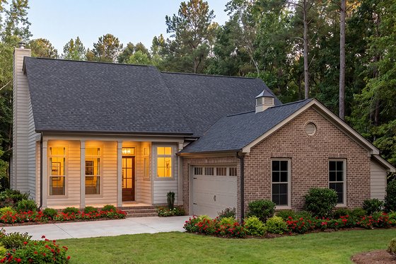 Exterior - Front Elevation 3 for Southern House Plan #406-277 - 3 bed, 3 bath
