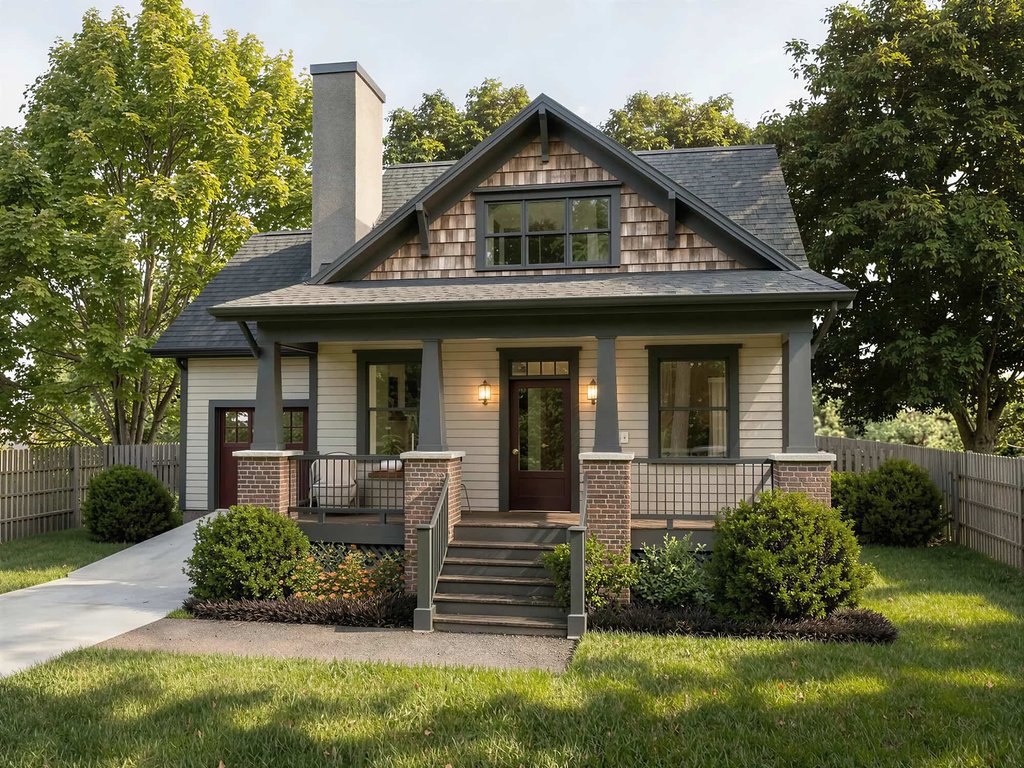 Exterior - Front Elevation 2 for Bungalow House Plan #79-335 - 3 bed, 2 bath