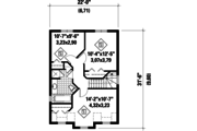 European Style House Plan - 3 Beds 1 Baths 1331 Sq/Ft Plan #25-4725 