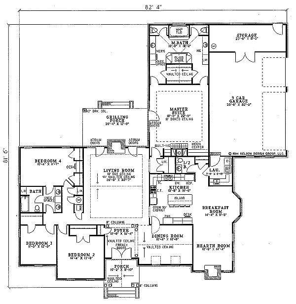 Traditional Floor Plan - Main Floor Plan #17-1023