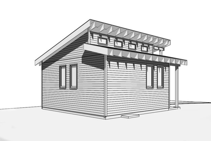 House Design - Exterior - Other Elevation 1 for Modern House Plan #1099-11, 1 bath