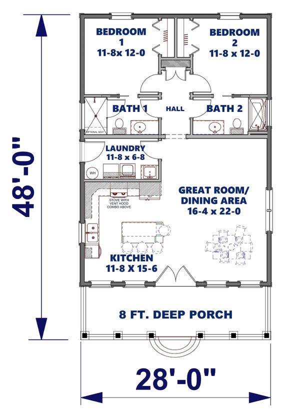 Dream House Plan - Traditional Floor Plan - Main Floor Plan #44-245
