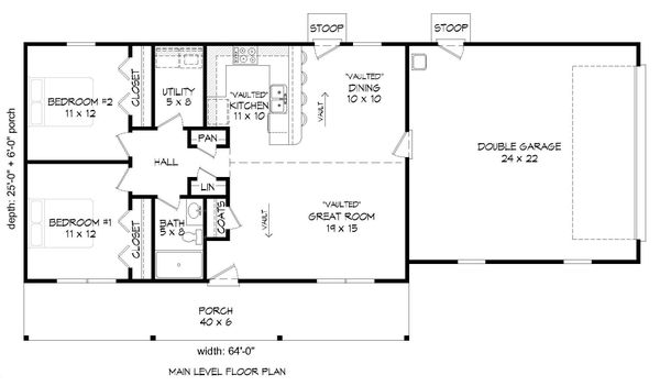 Home Plan - Cottage Floor Plan - Main Floor Plan #932-328