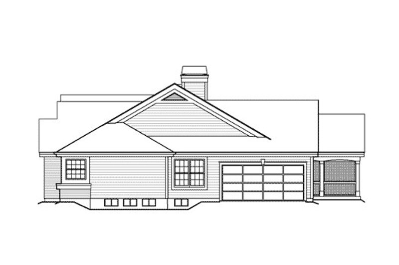 Architectural House Design - Exterior - Other Elevation for Farmhouse House Plan #57-377 - 2 bed, 2 bath
