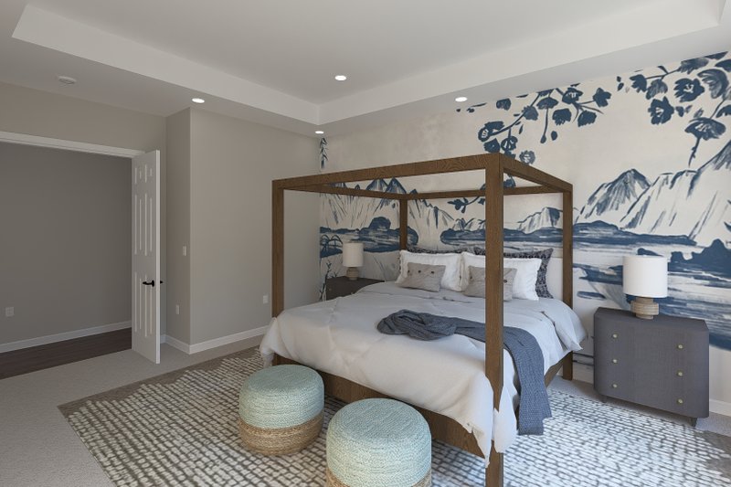 House Blueprint - Interior - Master Bedroom 2 for European House Plan #1060-443 - 3 bed, 2 bath