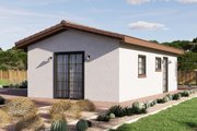Adobe / Southwestern Style House Plan - 1 Beds 1 Baths 499 Sq/Ft Plan #1106-147 Exterior 