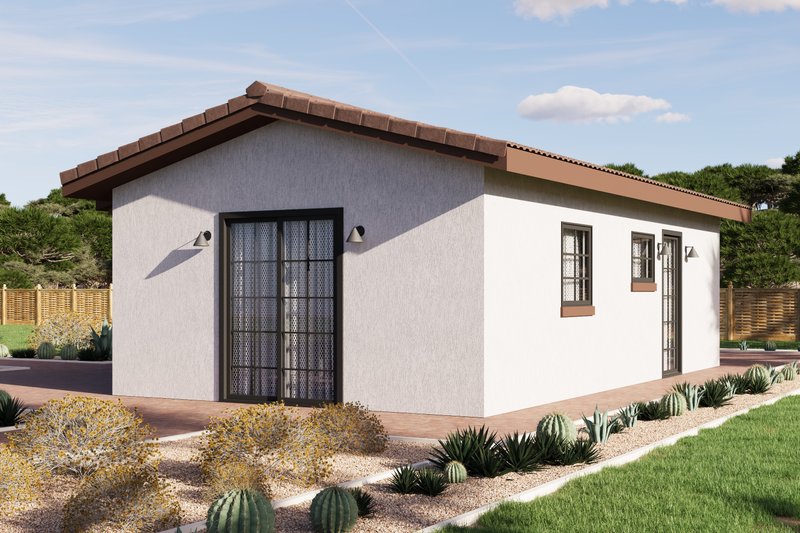 Adobe / Southwestern Style House Plan - 1 Beds 1 Baths 499 Sq/Ft Plan ...