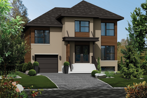 Contemporary Exterior - Front Elevation Plan #25-4285