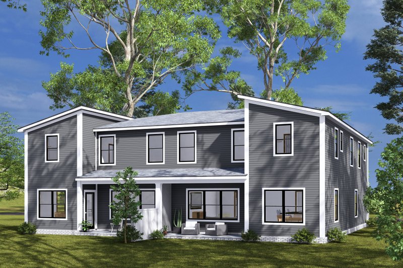 House Design - Exterior - Other Elevation 3 for Modern House Plan #513-2318 - 4 bed, 3.5 bath