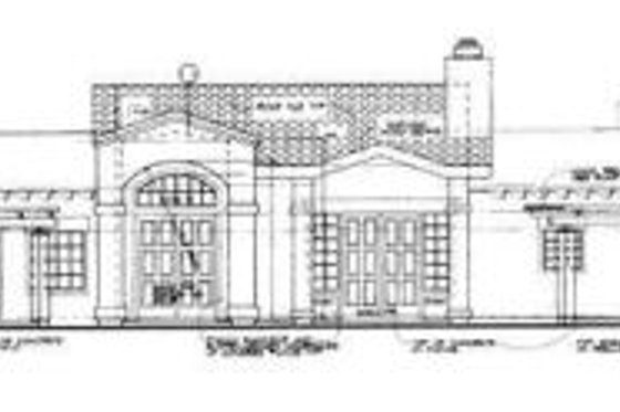 Exterior - Rear Elevation for Mediterranean House Plan #72-151 - 3 bed, 2.5 bath