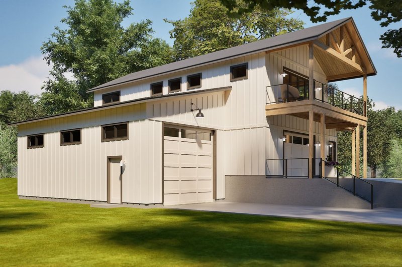 Home Plan - Exterior - Other Elevation 2 for Barndominium House Plan #1105-11 - 2 bed, 1.5 bath