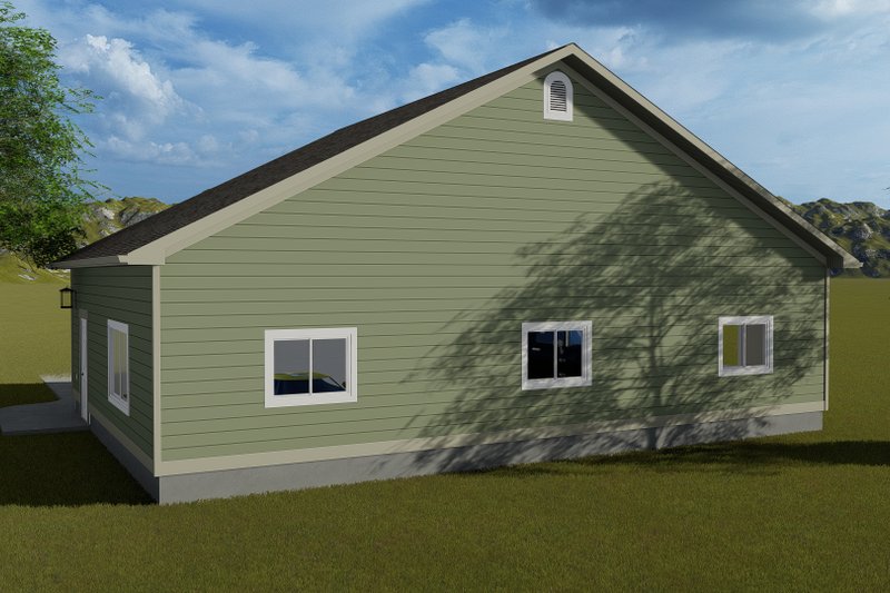 Home Plan - Exterior - Rear Elevation for Farmhouse House Plan #1060-115, 0 bath