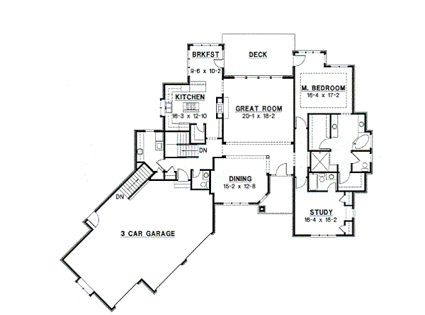 Traditional Floor Plan - Main Floor Plan #67-675
