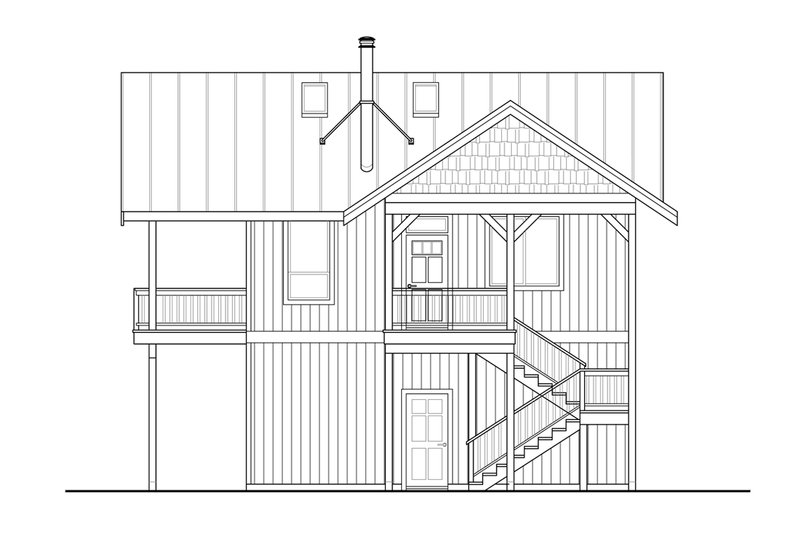 Architectural House Design - Exterior - Other Elevation 1 for Craftsman House Plan #124-1247 - 1 bed, 1.5 bath