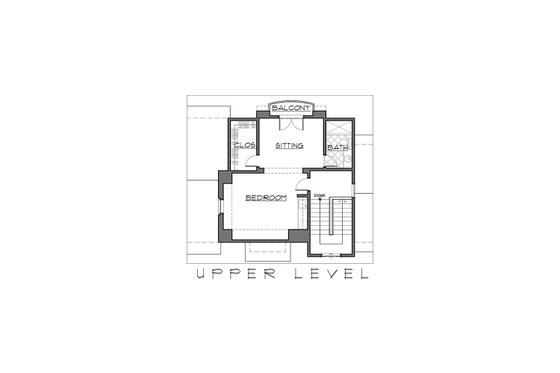 Floor Plan - Upper Floor for Mediterranean House Plan #892-5 - 3 bed, 3.5 bath