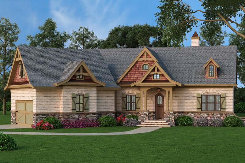 Dream House Plan - Craftsman Exterior - Front Elevation Plan #119-369