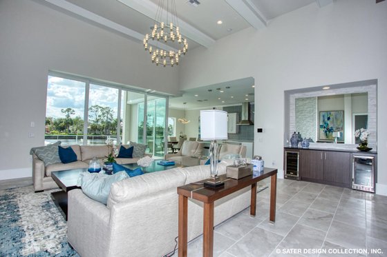 Interior - Family Room for Contemporary House Plan #930-504 - 4 bed, 4 bath