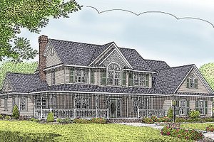 Country Exterior - Front Elevation Plan #11-230