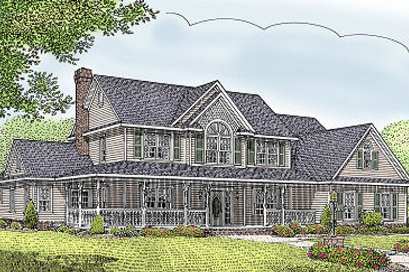 Country Style House Plan - 4 Beds 2.5 Baths 2984 Sq/Ft Plan #11-230