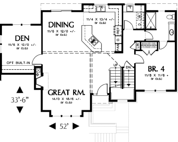 Dream House Plan - Traditional Floor Plan - Main Floor Plan #48-397