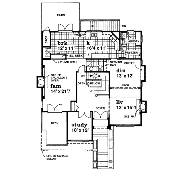 European Floor Plan - Main Floor Plan #47-484