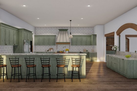 Interior - Kitchen for European House Plan #923-78 - 4 bed, 4.5 bath