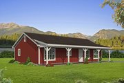 Traditional Style House Plan - 2 Beds 2 Baths 1200 Sq/Ft Plan #932-447 