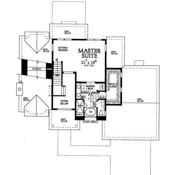Home Plan - Traditional Floor Plan - Upper Floor Plan #72-457
