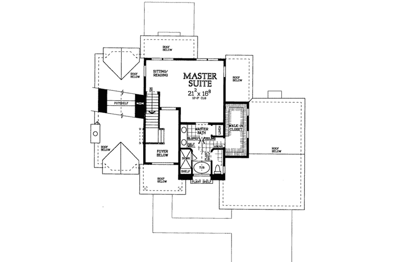 Home Plan - Floor Plan - Upper Floor for Traditional House Plan #72-457 - 2 bed, 2 bath