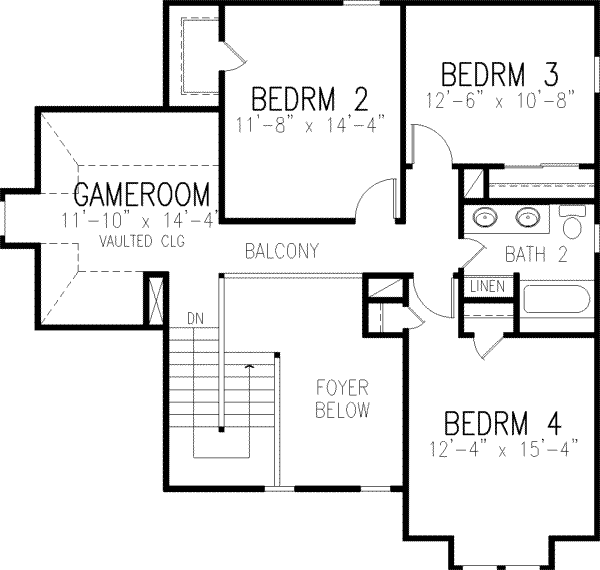 Architectural House Design - Victorian Floor Plan - Upper Floor Plan #410-272