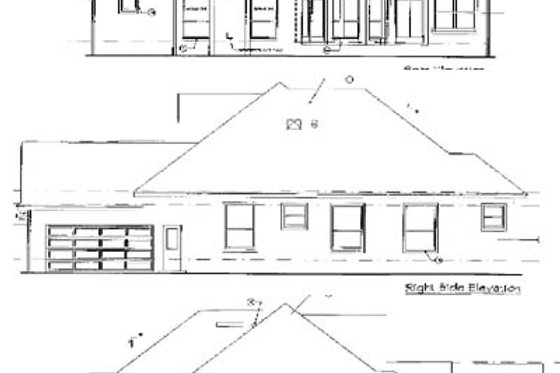 Exterior - Rear Elevation for Cottage House Plan #417-217 - 4 bed, 3 bath