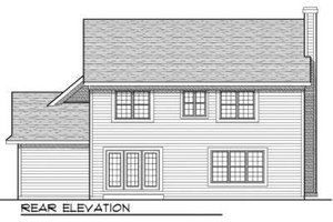 Exterior - Rear Elevation for European House Plan #70-701 - 4 bed, 2.5 bath