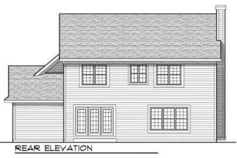 House Plan Design - Exterior - Rear Elevation for European House Plan #70-701 - 4 bed, 2.5 bath