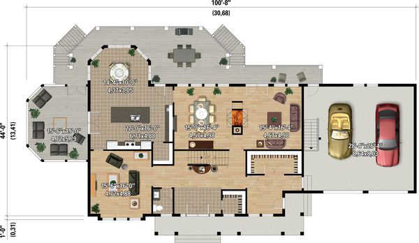 Dream House Plan - Country Floor Plan - Main Floor Plan #25-4883