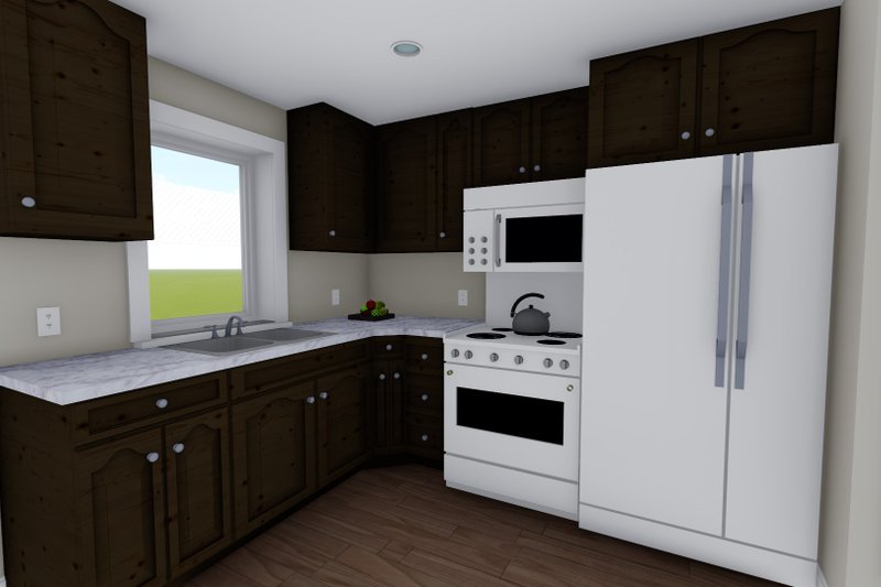 Architectural House Design - Interior - Kitchen for Ranch House Plan #1060-28 - 2 bed, 2 bath