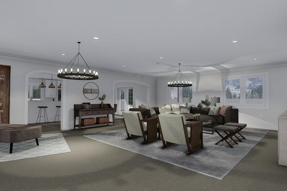 Interior - Family Room for Ranch House Plan #1060-13 - 6 bed, 3 bath