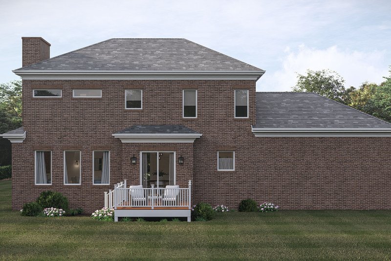Home Plan - Exterior - Rear Elevation for Colonial House Plan #455-793 - 3 bed, 2.5 bath