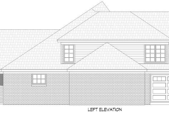 Exterior - Other Elevation for Colonial House Plan #932-1146 - 5 bed, 3.5 bath