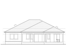 Exterior - Rear Elevation for Ranch House Plan #938-114 - 3 bed, 3 bath