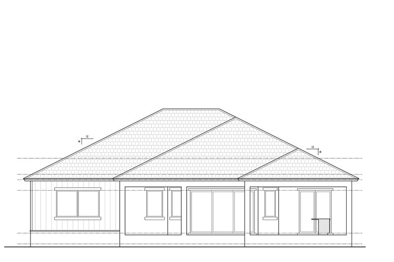 Architectural House Design - Exterior - Rear Elevation for Ranch House Plan #938-114 - 3 bed, 3 bath