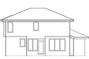 Exterior - Rear Elevation for Traditional House Plan #67-870 - 3 bed, 2.5 bath