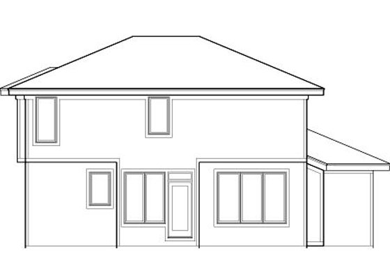 Exterior - Rear Elevation for Traditional House Plan #67-870 - 3 bed, 2.5 bath