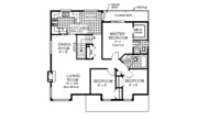 European Style House Plan - 3 Beds 1.5 Baths 1349 Sq/Ft Plan #18-227 Floor 