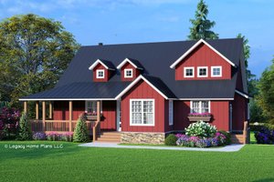 Country Exterior - Front Elevation Plan #932-685