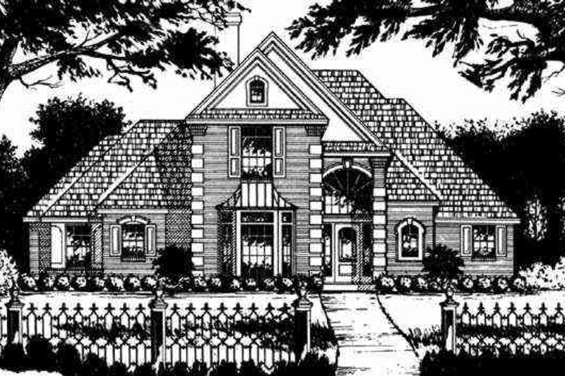 Home Plan - Exterior - Other Elevation 1 for European House Plan #40-144 - 3 bed, 2.5 bath