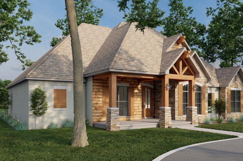 Home Plan - Exterior - Front Elevation 4 for European House Plan #923-80 - 3 bed, 2.5 bath