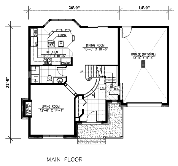 European Floor Plan - Main Floor Plan #138-323