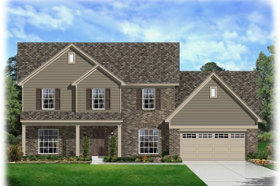 Exterior - Front Elevation House Plan #329-365 - 4 bed, 2.5 bath