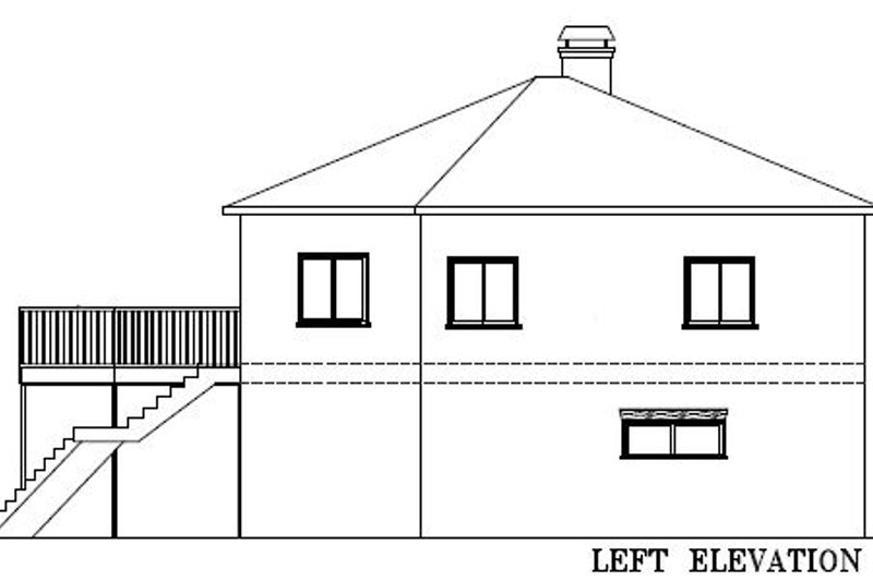 Dream House Plan - Exterior - Other Elevation 1 for Mediterranean House Plan #1-1460 - 2 bed, 1 bath
